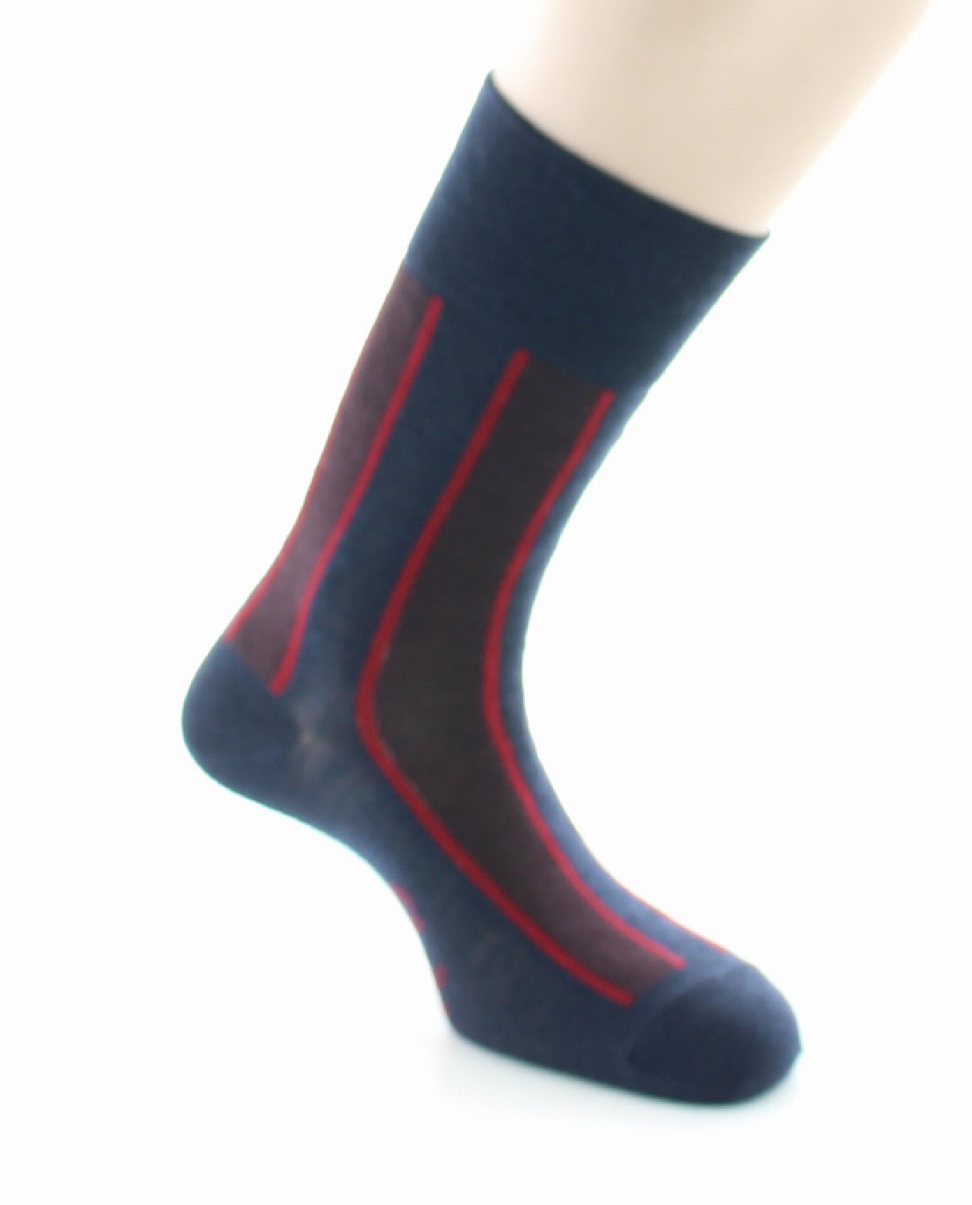 Chaussettes Rayées Rouge Et Bordeaux MARINE