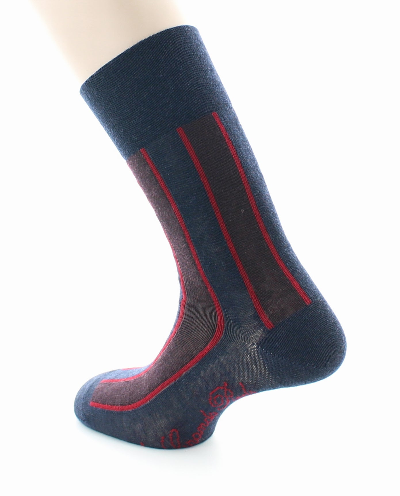 Chaussettes Rayées Rouge Et Bordeaux MARINE