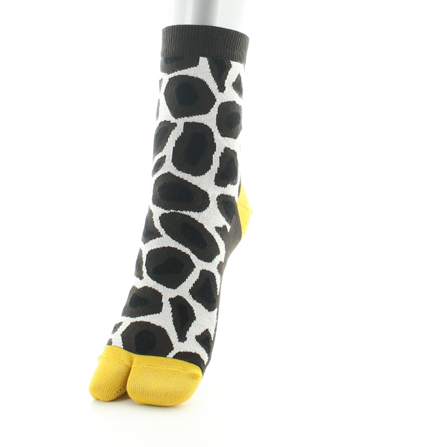 Chaussettes Tabi en coton girafe MARRON