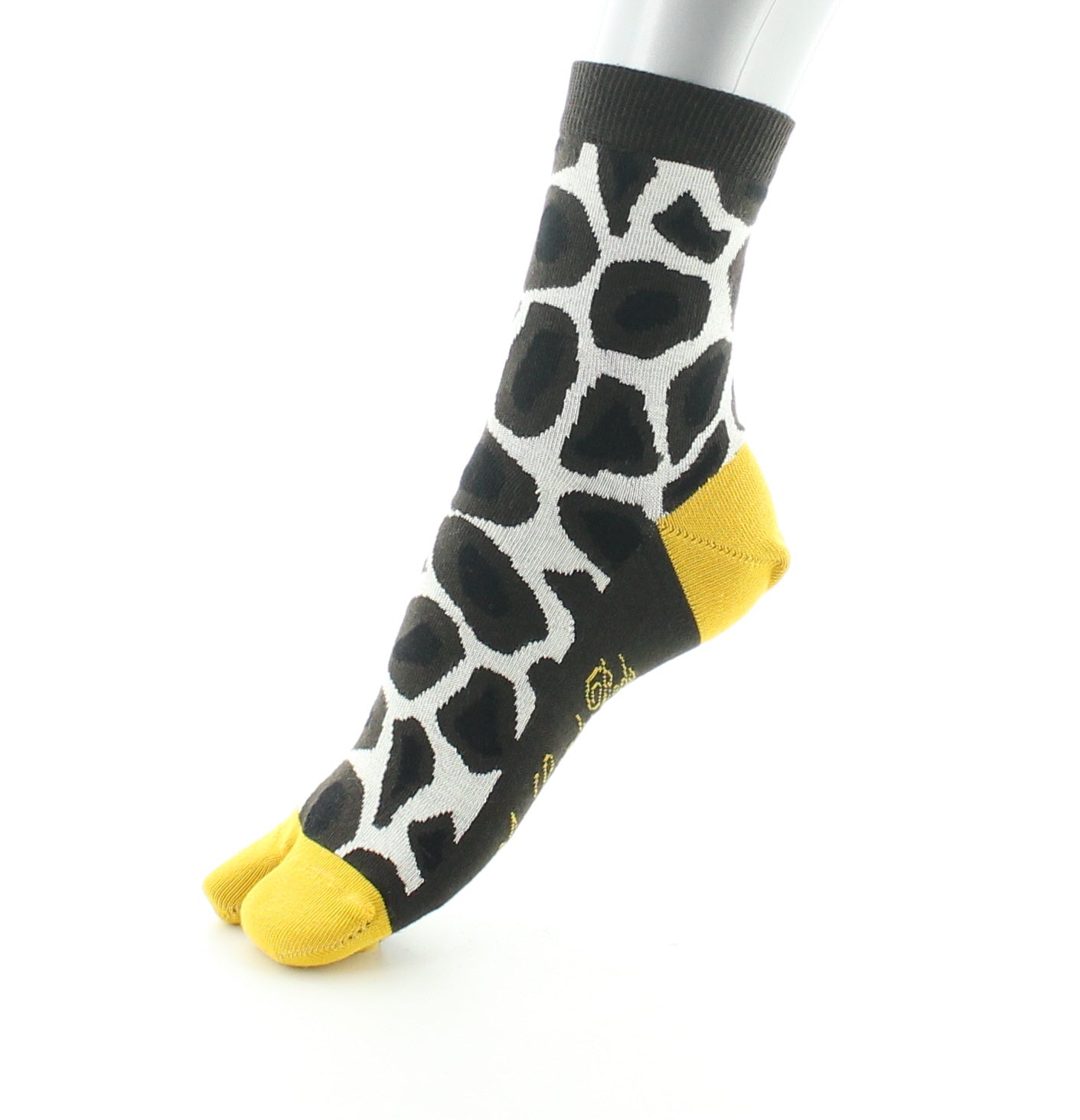 Chaussettes Tabi en coton girafe MARRON