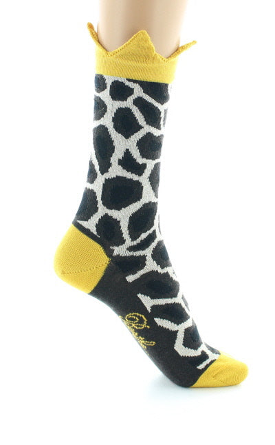 Chaussettes Tâches de Girafe MARRON/ECRU