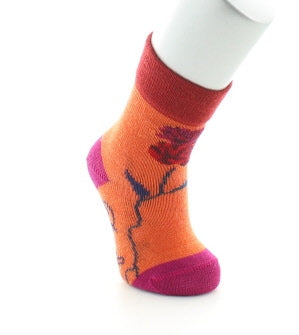 Chaussettes Vive les fleurs! ORANGE