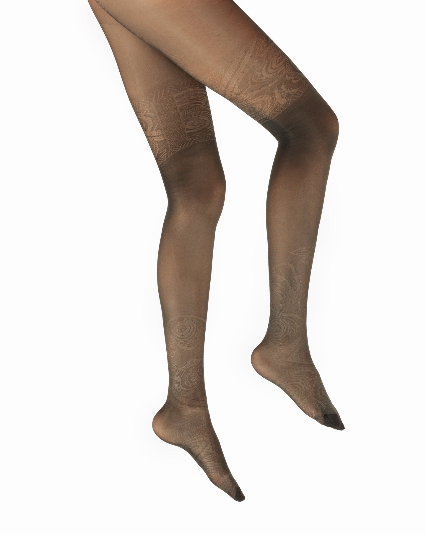 Collants 30D femme maille irisée kaki KAKI