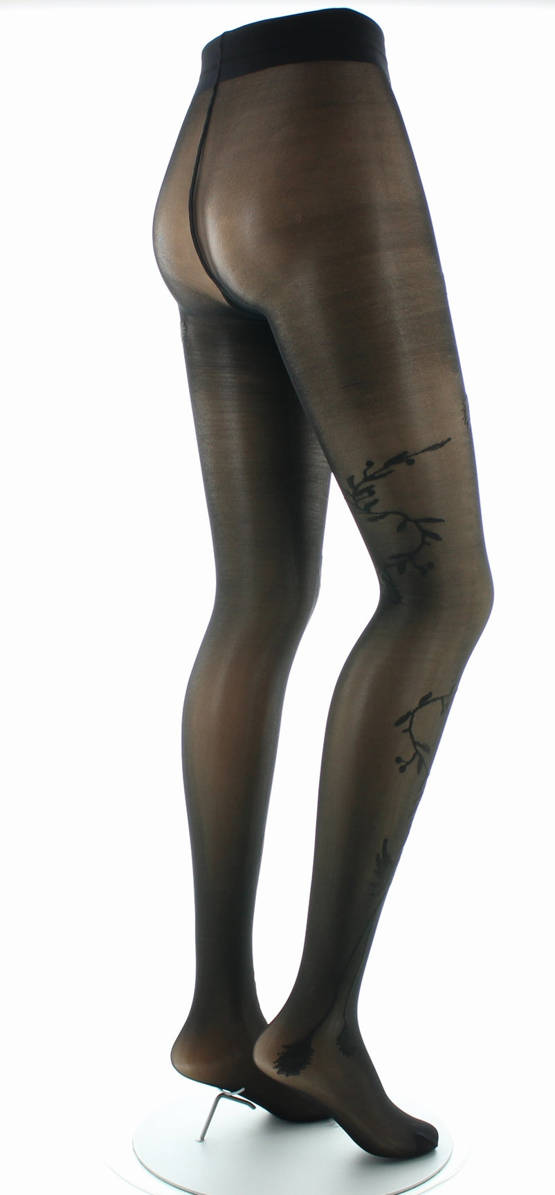 Collants 30D femme noir oiseau noir NOIR