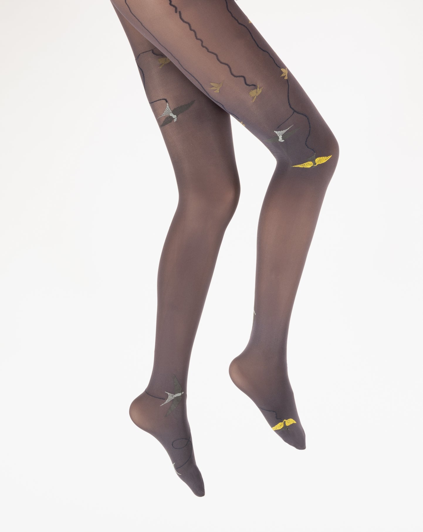 Collants 40D femme raisin hirondelle jaune RAISIN/JAUNE