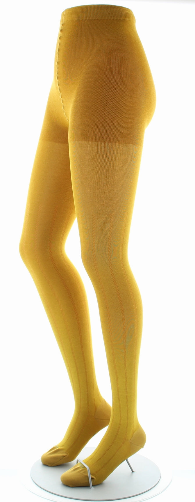 Collants en soie jaune JAUNE