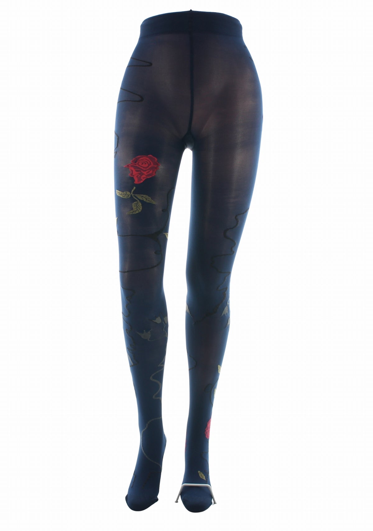 Collants femme 40 deniers Berthe - Rose fond marine irisé MARINE