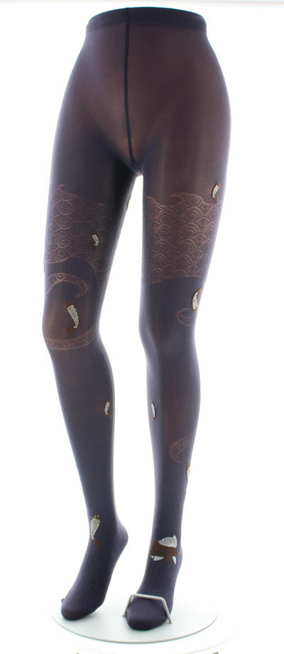 Collants femme 40D poissons raisin et marron RAISIN