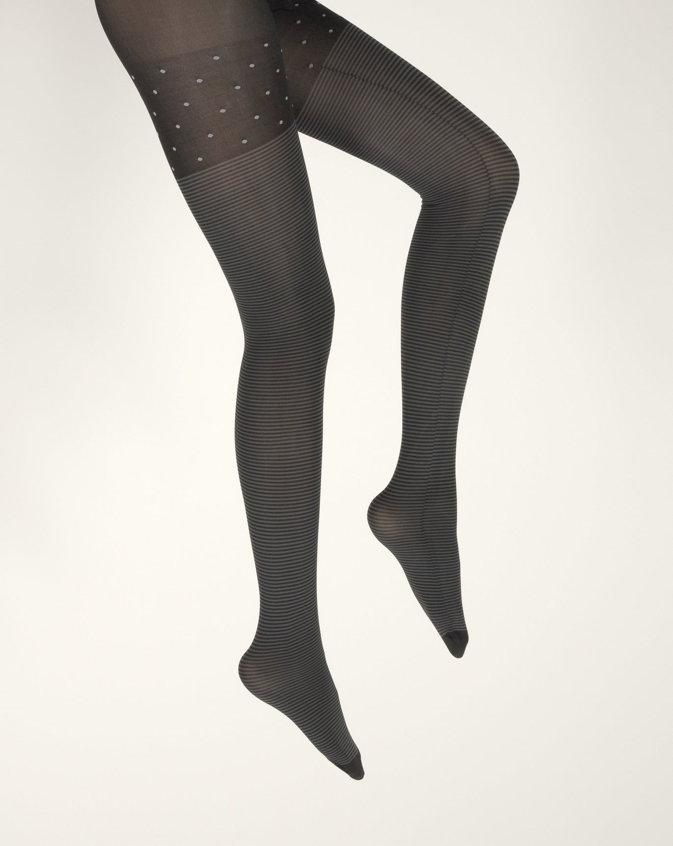 Collants femme 60D rayures NOIR