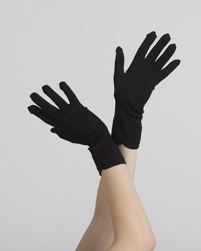 Gants en soie noir NOIR