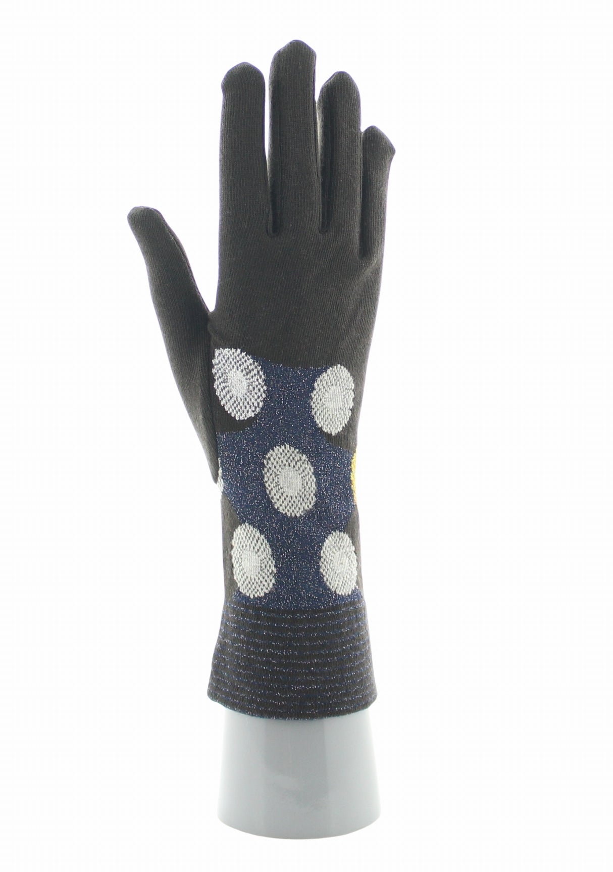 Gants femme coton Berthe Fleurs Graphiques MOKA