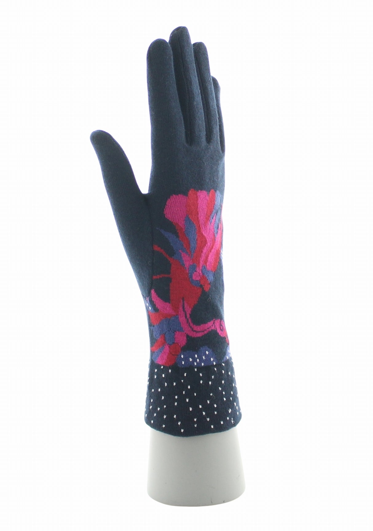 Gants femme coton Berthe Le Paon MARINE