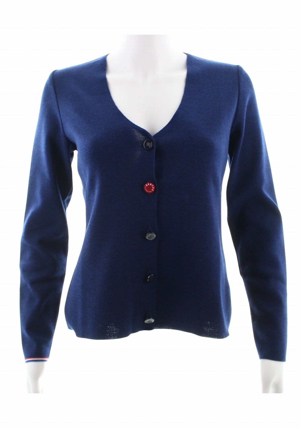 Gilet femme Berthe Bleu royal Fleurs de Rose BLEU ROYAL