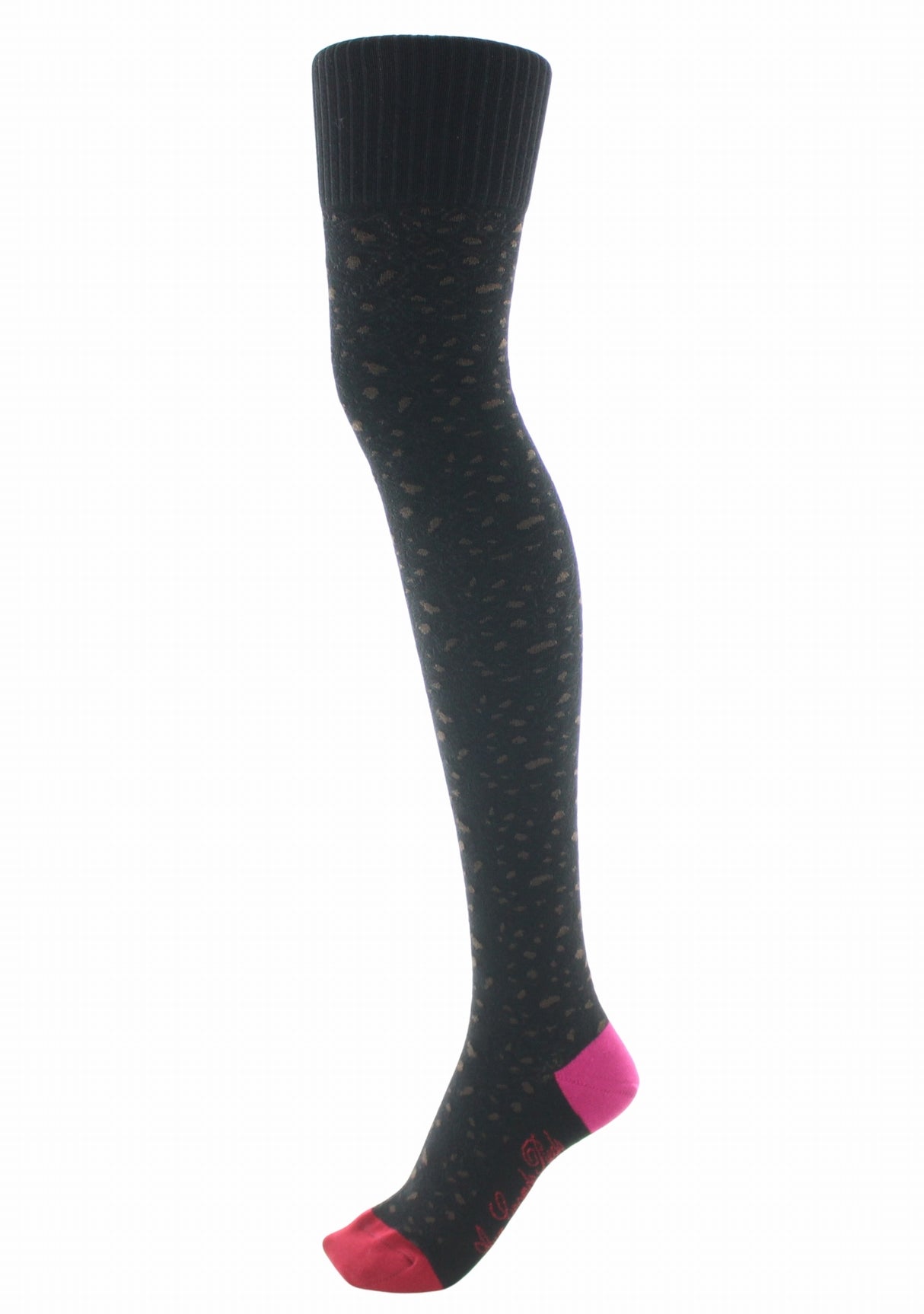 Jambières femme coton Berthe Léopard NOIR