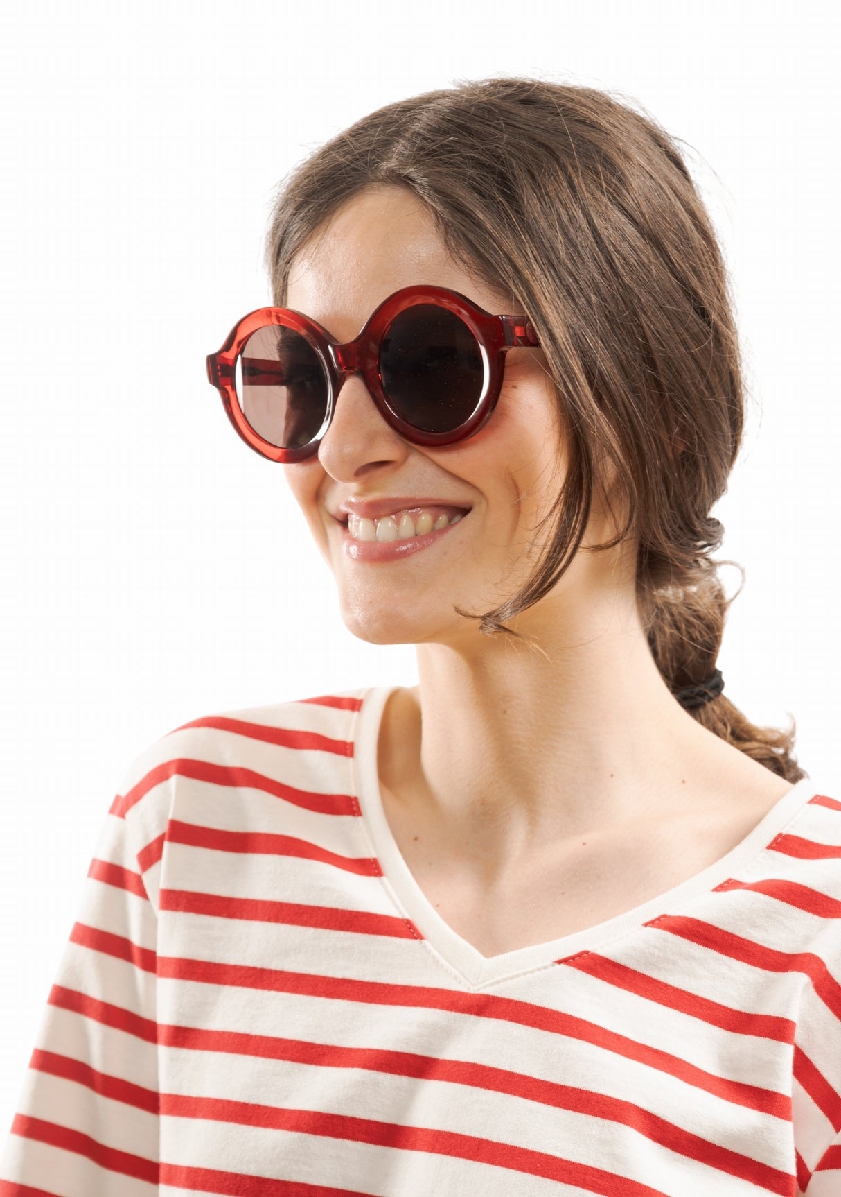Lunettes de soleil Inès Rouge fabriquées en France ROUGE
