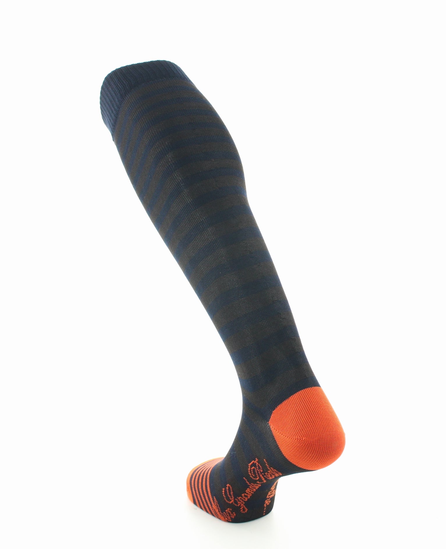 Mi-bas en fil d’Écosse pour homme Berthe Marine Marron Orange MARINE/MARRON