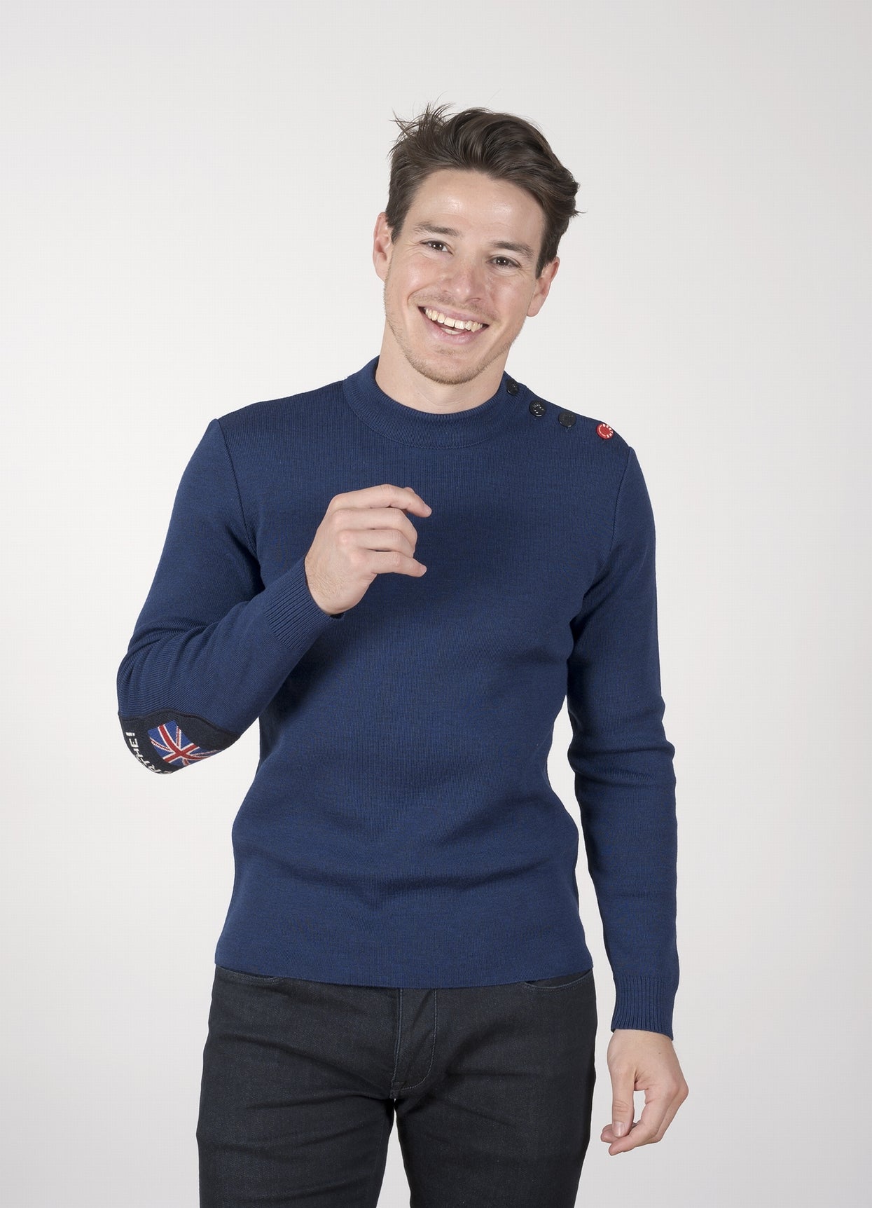 Pull Marin Homme God Save Berthe Bleu Royal BLEU ROYAL