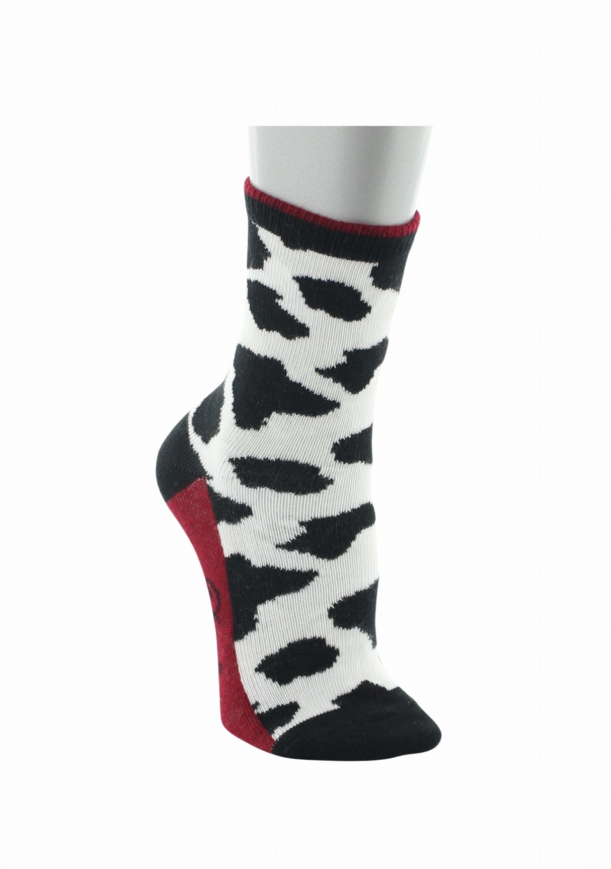 Socquettes bébé coton Berthe Aux Grands Pieds vache noir et blanc NOIR