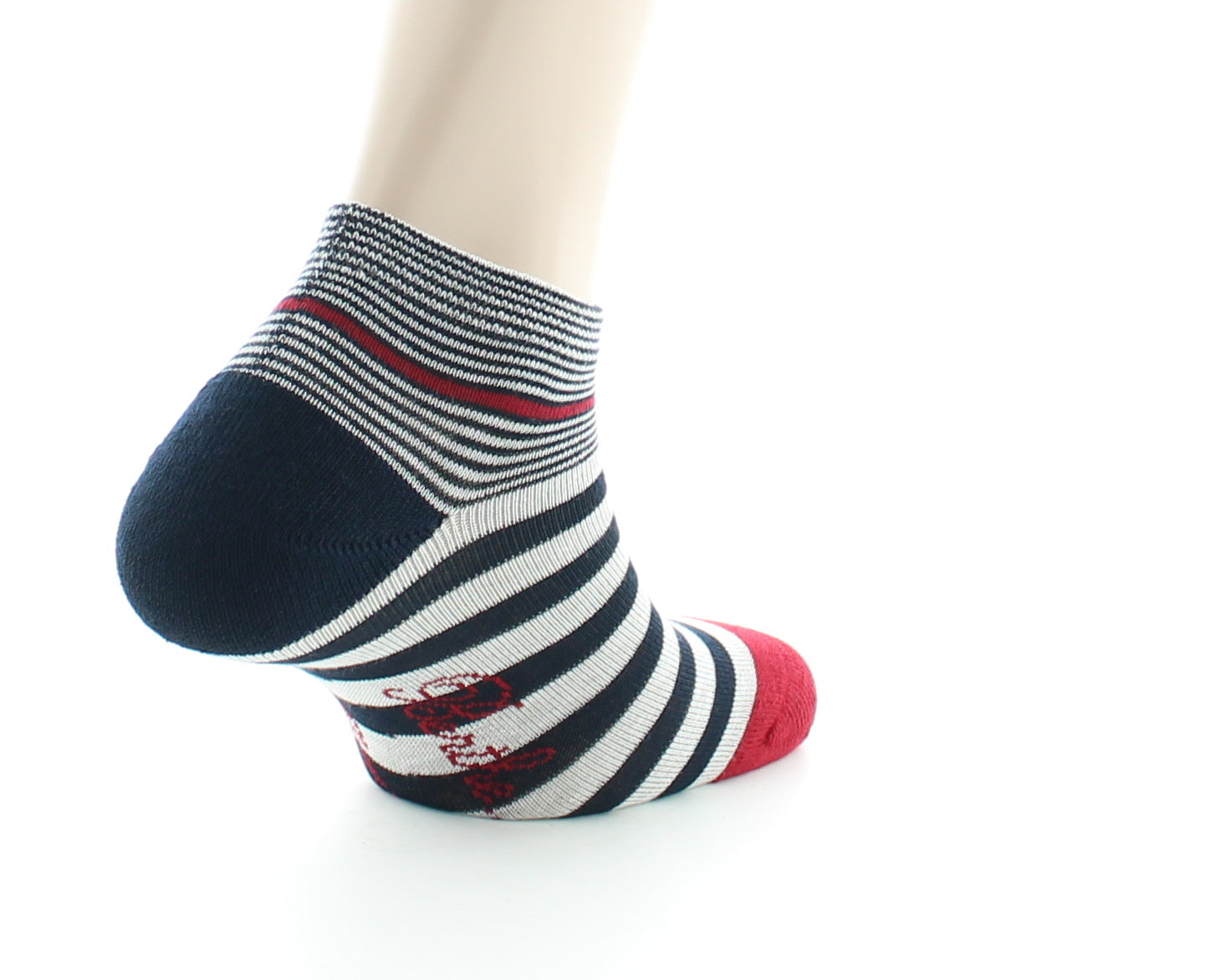 Socquettes Rayées Style marin ECRU-MARINE